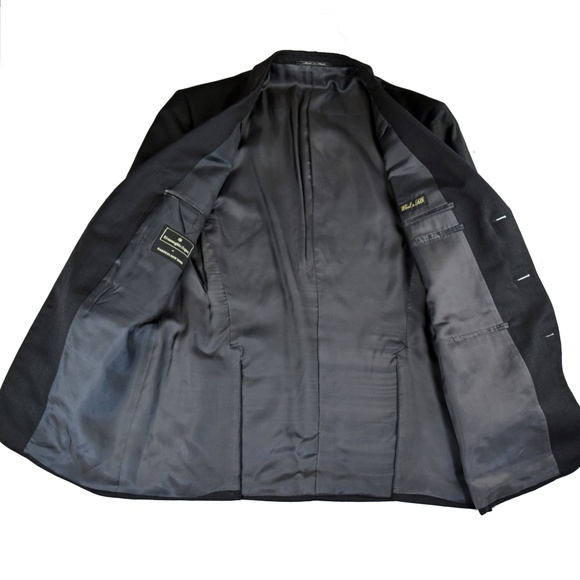 Ermenegildo Zegna Mens Silk Wool 3 Button Blazer - Picture 6 of 7